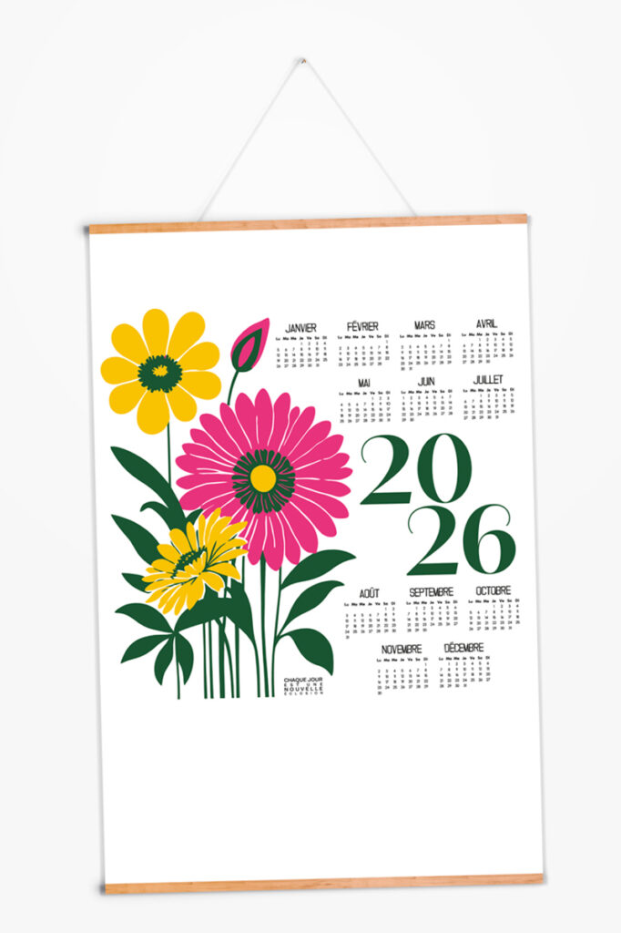 Torchon calendrier Tissu fabrication française