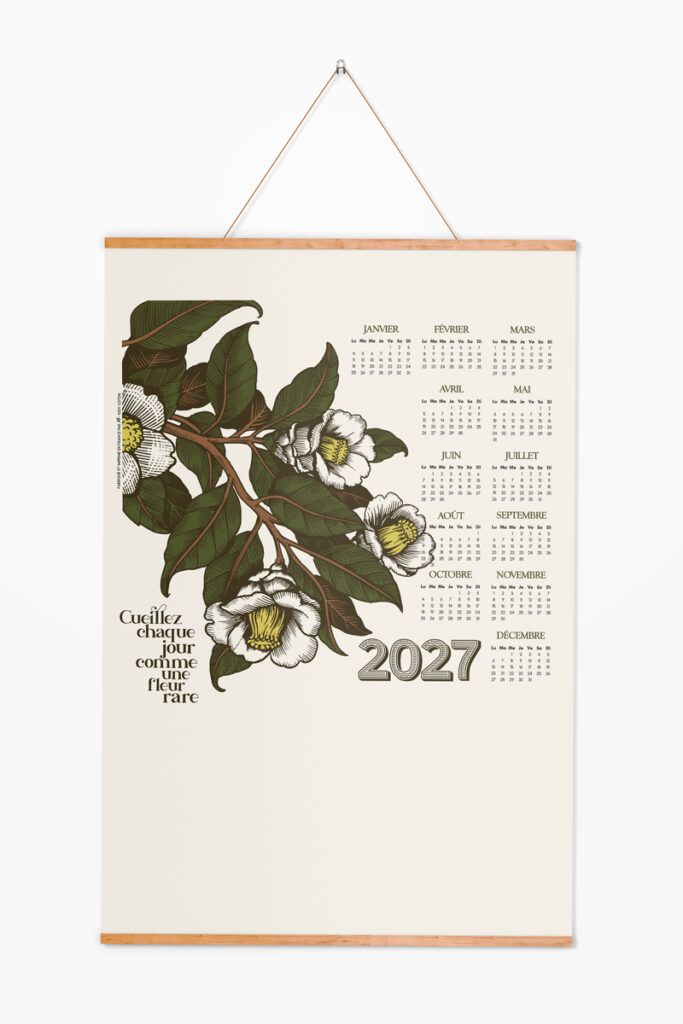 Calendrier Torchon Fleur 2027 Ariane 7